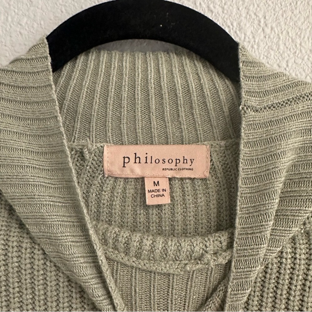 Green knit sweater - Picture 3 of 4